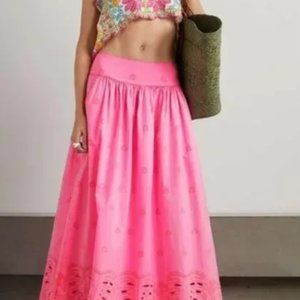 Farm Rio Neon Pink Maxi Skirt